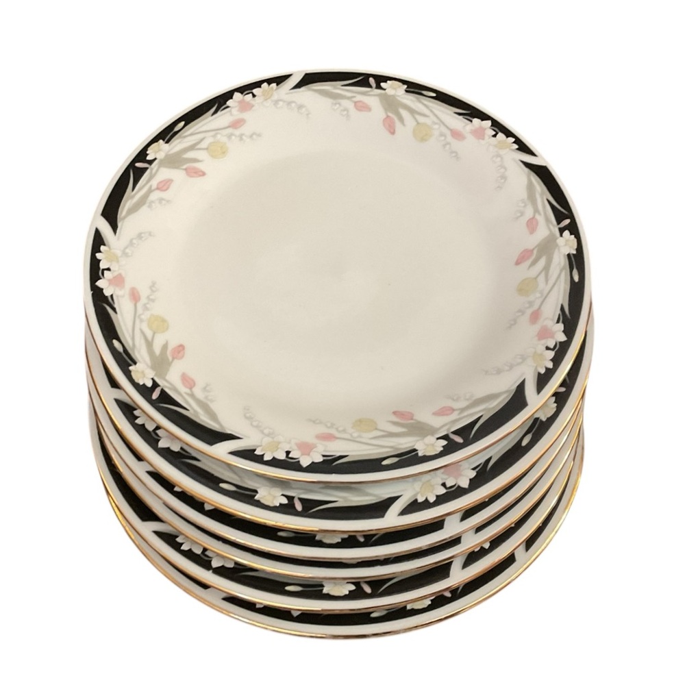 MICHELLE By CROWN MING Fine China Jian Shiang Set of 6 Salad Plates 7-1/2"